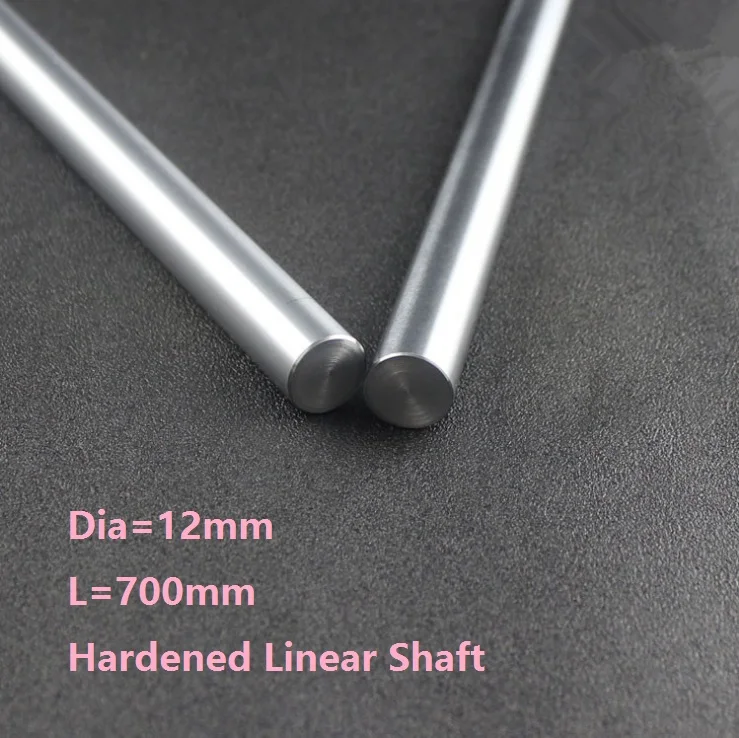 

10pcs/lot Dia 12mm shaft 700mm long Chromed plated linear shaft hardened shaft rod bar rail guide for 3d printer cnc parts