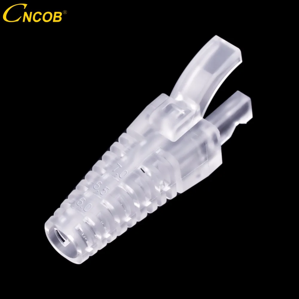 CNCOB cat6 transparent rj45 hat connector protector cable connector sleeve aperture 5.5-7.0m rubber sleeve paw