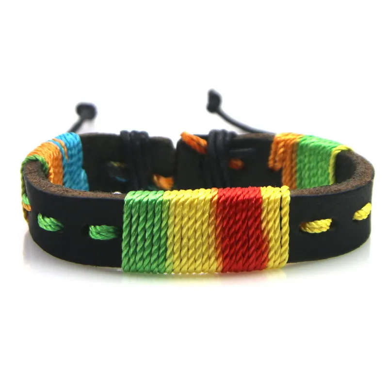 New Product Suitable for Women Men Lovers Boys Girls Adjustable Leather Bracelet Variety of Styles Handmade Woven Charm Bracelet