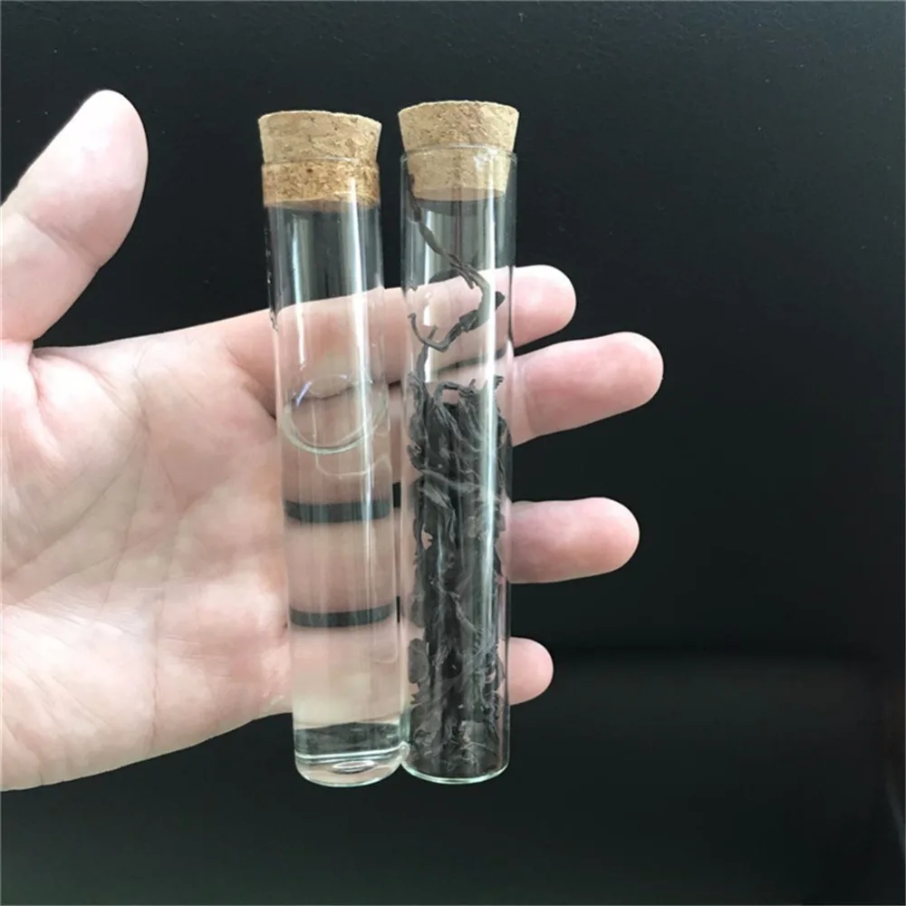 100pcs 18ml 22ml 30ml Mini Corks Bottles Clear Glass Straight Mouth Jars Empty Healthy and Eco-friendly Glass Vials Bottle