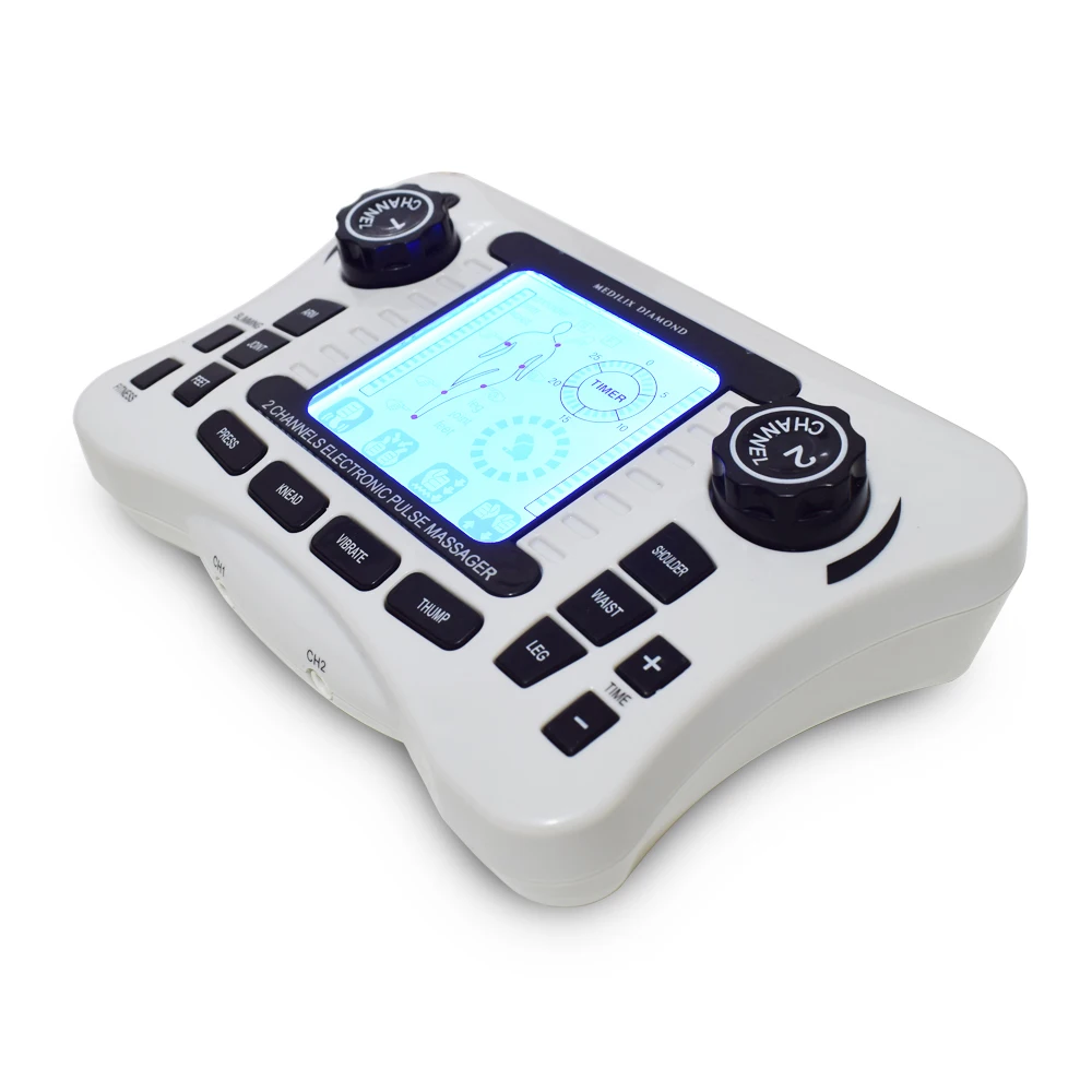 TENS UNIT/Dual Channel Output TENS EMS Pain Relief/Electrical Nerve Muscle Stimulator/Digital Therapy Massager/Physiotherapy