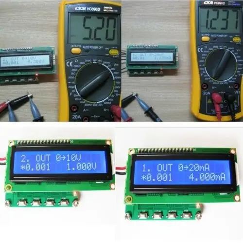 

4-20mA/0-10V current and voltage signal generator with PWM generation function Transmitter Digital LCD display