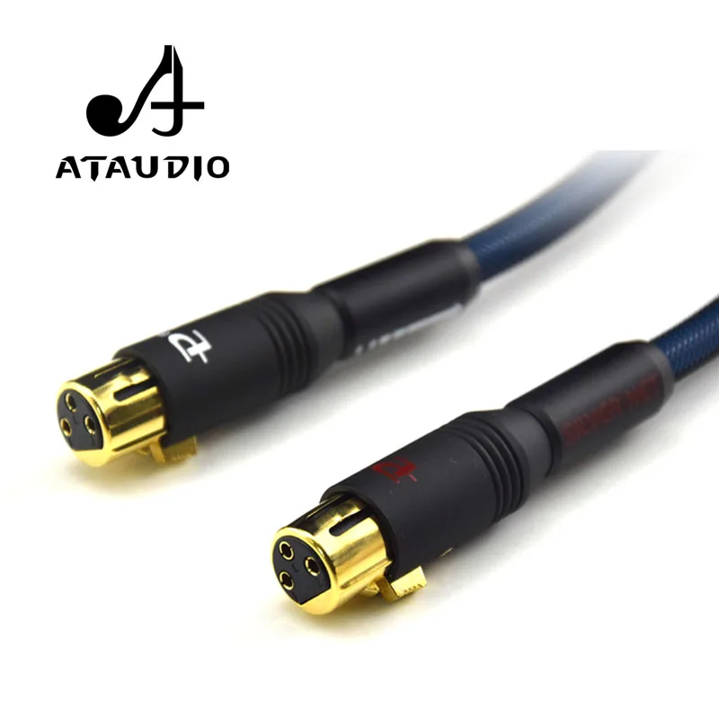 ATAUDIO Hifi XLR Female to RCA Male Cable  G5 Silver-Plated 2 RCA to 2 XLR Cable