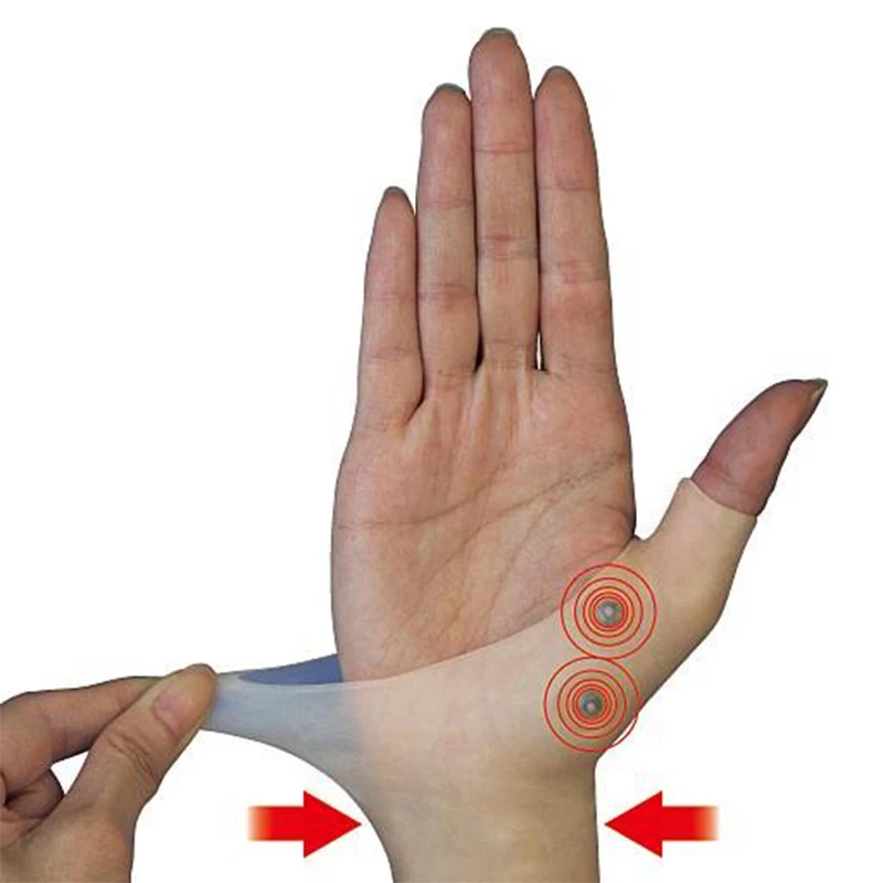 1PC Magnetic Therapy Wrist Hand Thumb Support Gloves Silicone Gel Arthritis Pressure Corrector Massage Pain Relief Gloves