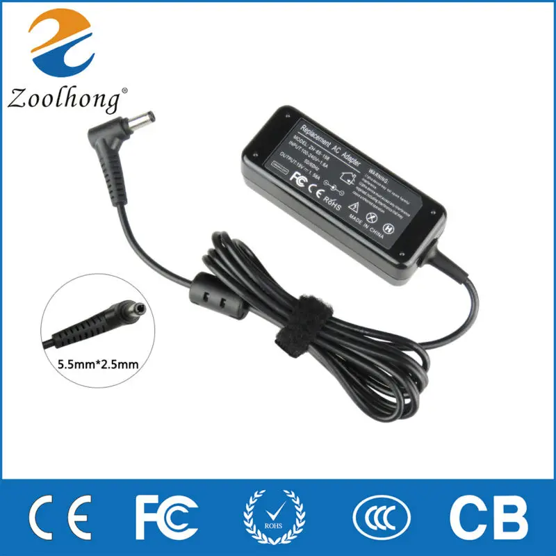 Zoolhong 19V 1.58A 30W Laptop Tablet Adapter Charger For Acer Aspire One AOA110 AOA150 ZG5 ZA3 NU ZH6 D255E D257 D260 A110