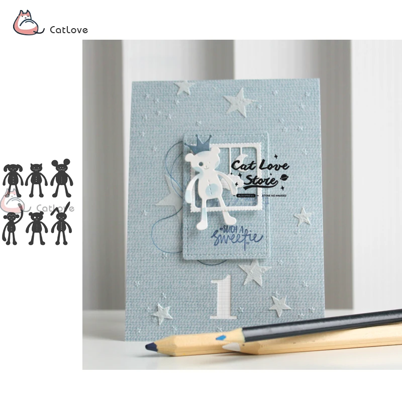 قوالب قطع معدنية على شكل حيوانات ، الإستنسل DIY ، سكرابوكينغ ، بطاقة ورقية مزخرفة ، قوالب حرفية ، قطع نقش ، جديد 2019