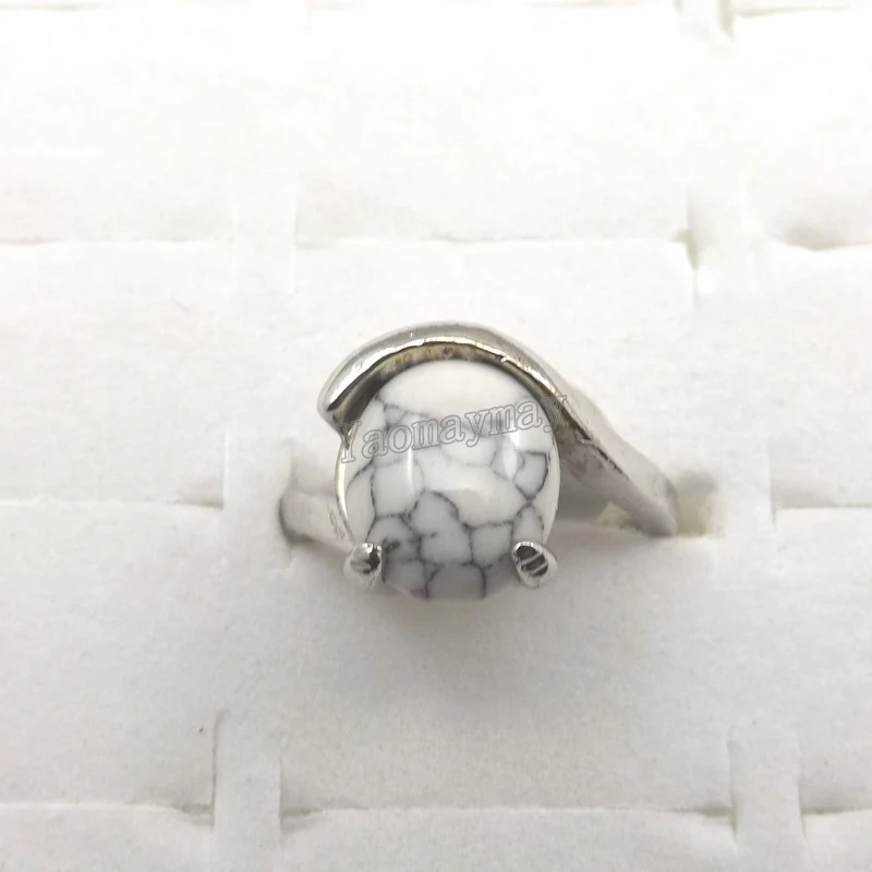 Natural White Semi-precious Stone Rings Women\'s Ring For Promotion 50pcs Wholesale