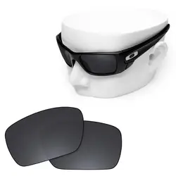 OOWLIT Polarized Replacement Lenses of Black Dark Grey for-Oakley Fuel Cell Sunglasses