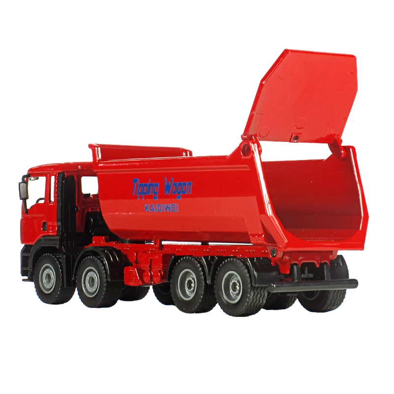 KAIDIWEI Alloy engineering car model toy all alloy 1:50 dump truck eight wheel truck toy model kid toys gift