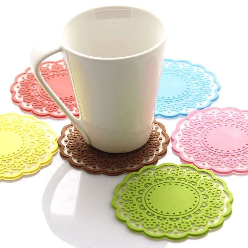 Semi-transparent candy color cup mat Creative home Home Furnishing daily life daily necessities and practical cup mat