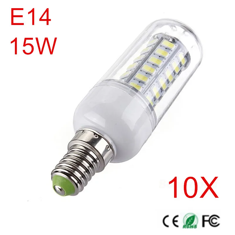 

10PCS High Power 48LED 15W SMD5730 LED Bulbs AC220V LED Lights Warm white/cold white LED Corn Bulb High Luming LED Candel light