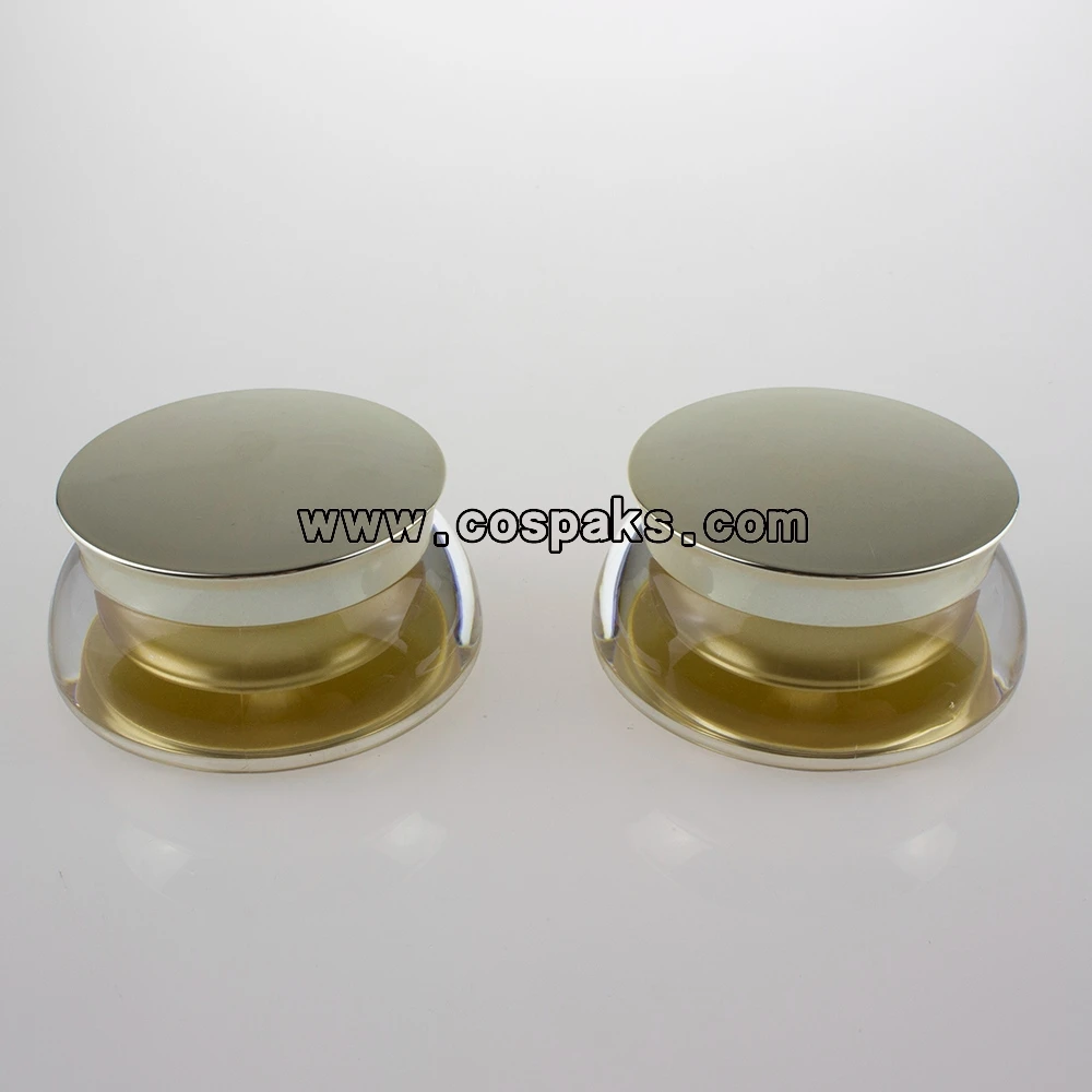 

50pcs gold plastic screw top jars for eye cream, 15ml gold skincare packaging, wholesale 0.5oz gold plastic containers