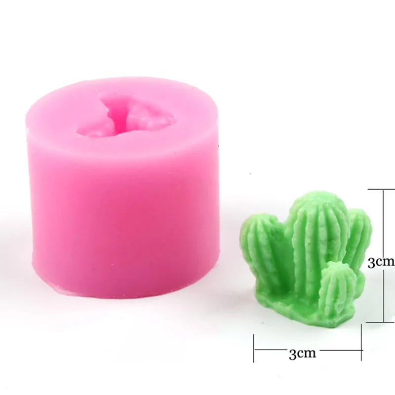 Stampi per candele di Cactus 3D piante succulente a forma di torta fondente al cioccolato stampo da forno per caramelle decorazione per la casa