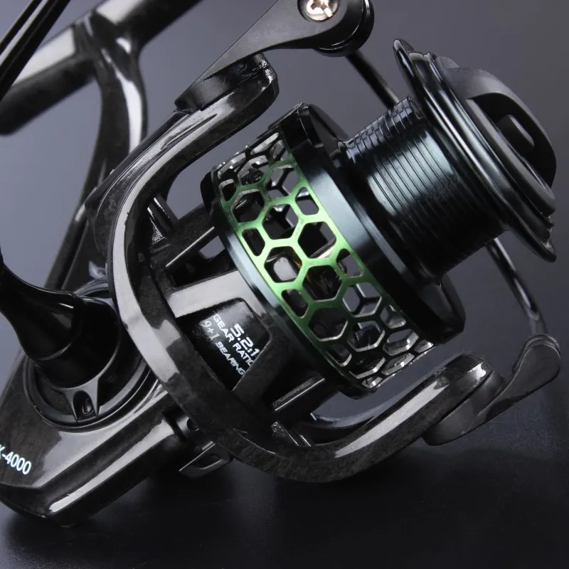 JITAI Brand Spinning Reels Carbon Fiber Super Lightweight Fishing Coils Wheels 9+1BB 1000-4000 Light Weight Fishing Tackle Gear