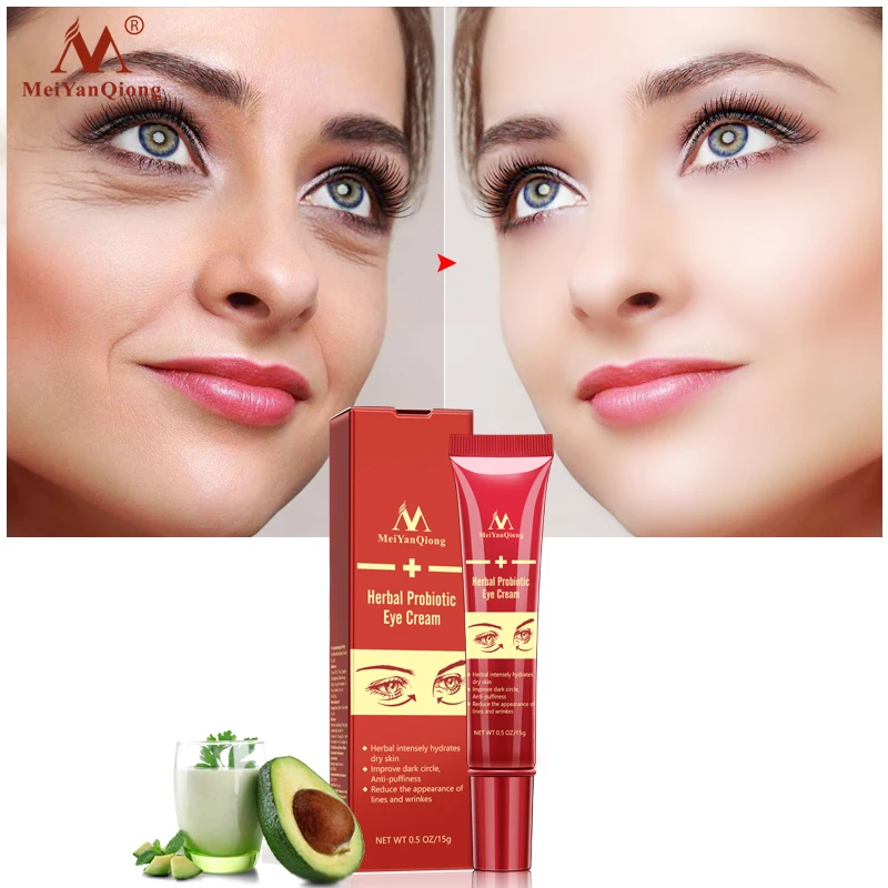 MeiYanQiong 15ml Eye Cream Herb Hyaluronic Acid Anti-Wrinkle Remover Dark Circle Anti Aging Eye Care TSLM2