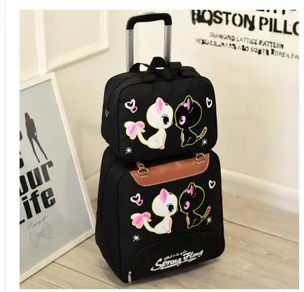 Bolsa de equipaje de viaje para mujer, maleta con ruedas, bolso rodante, bolsa de viaje con ruedas