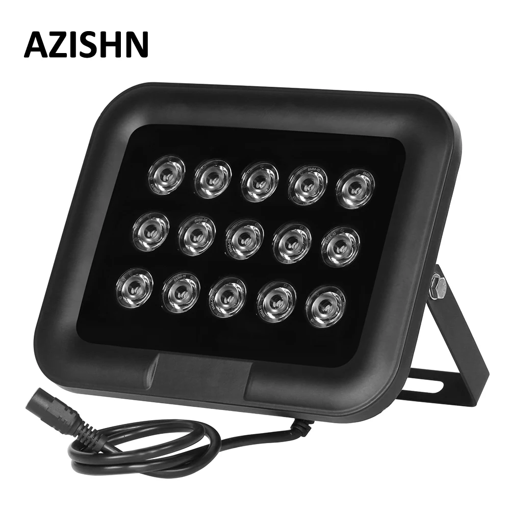 Nowe diody led CCTV 15IR promiennik podczerwieni podczerwieni IP65 850nm metal wodoodporny noktowizor CCTV wypełnij światło dla kamera telewizji przemysłowej