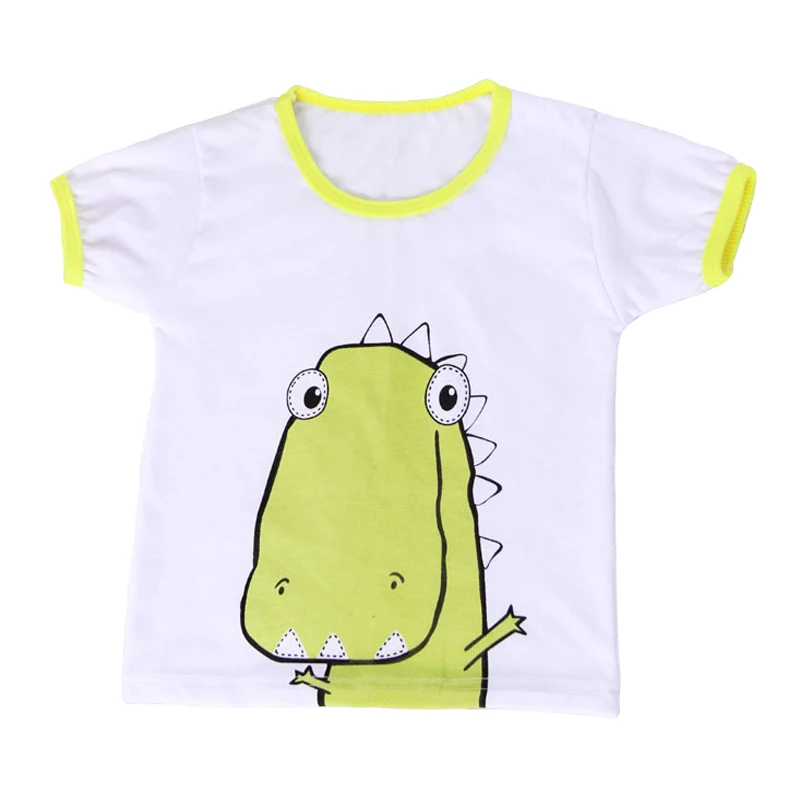 

2018 Baby Boys Girls T-Shirt Cartoon Animal Dinosaur Child T-Shirt Short Sleeve Children's Clothing Kids Baby Tops