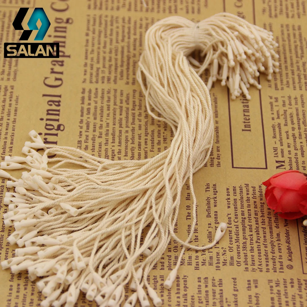 Spot beige trumpet cotton thread warheads hanging tablets hanging rope wholesale professional production of customized LOGO hang