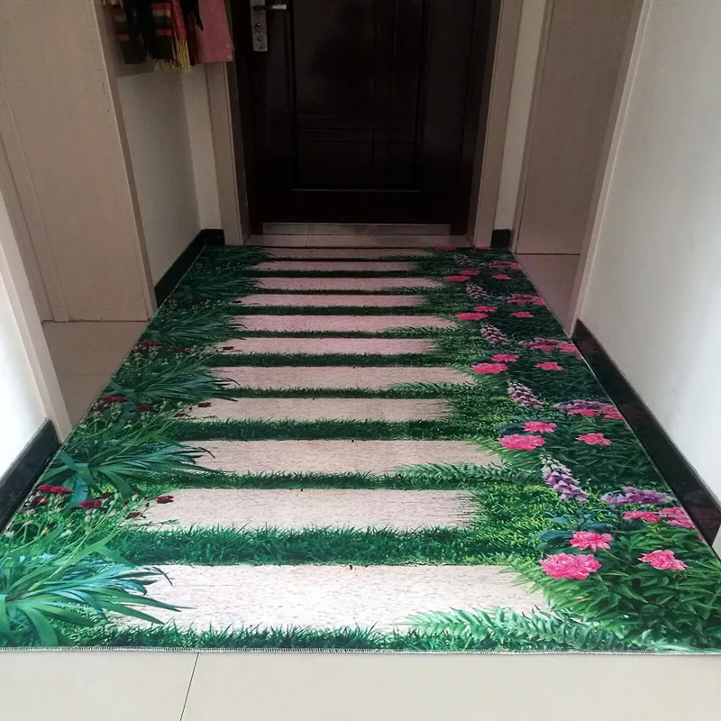 3D carpet living room Carpets bedroom hall entrance hallway aisle mat bathroom kitchen non-slip door mat Medeiterranean style