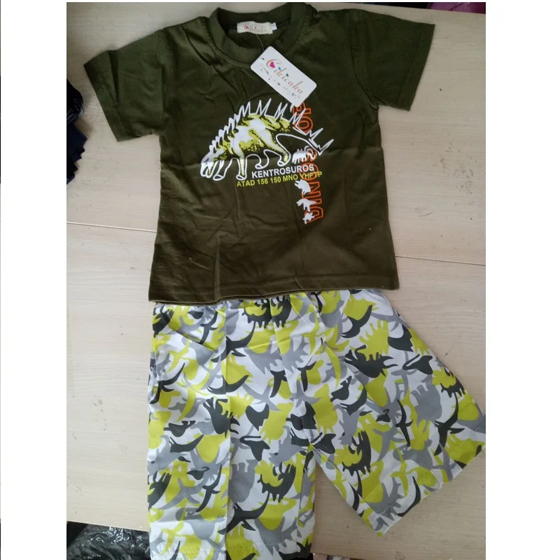 Boys Short Sport Suit New Fashion Animal Style 100% Cotton Toddler Boys Clothing Summer Autumn