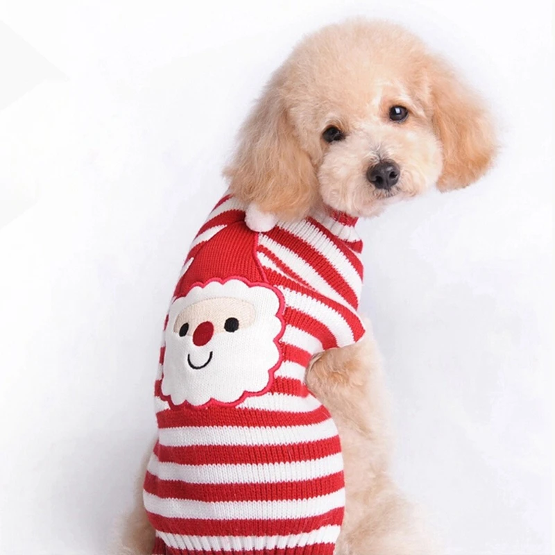 Christmas Red Santa Claus Yorkies Chihuahua Pet Dog Coat Clothes Warm Winter Cat Clothing Sweater For Small Dog Large Xxs-xxl