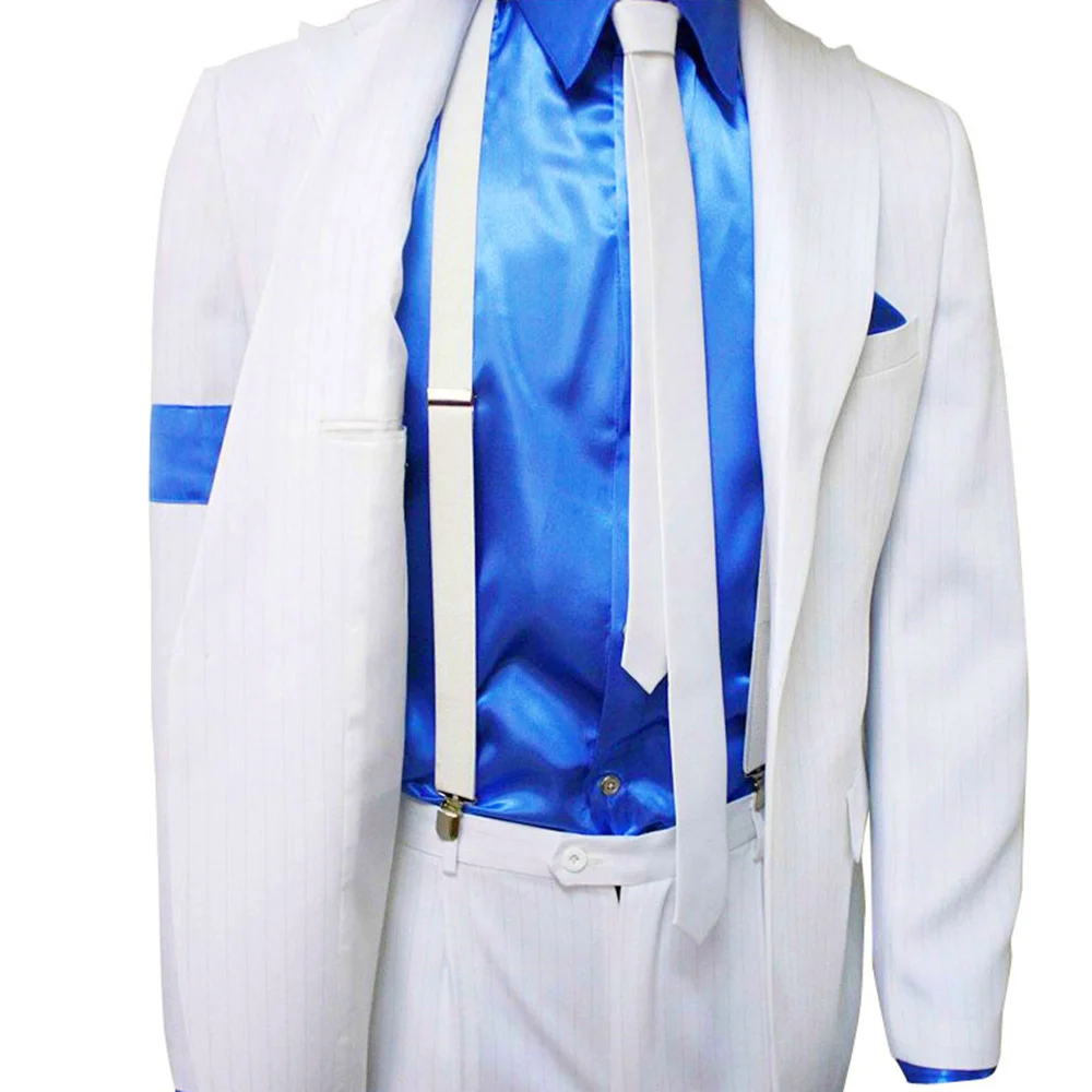 White Stripe Michael Jackson Blazer Outfit Smooth Criminal for Adults Kids Jackson's Party Show impersonator