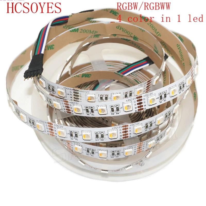 

СВЕТОДИОДНАЯ лента SMD 5050 RGBW /RGBWW, 5 м, 12 В постоянного тока, 4 цвета в 1, гибсветильник ная лента RGB + белый/теплый белый, 60 светодисветодиодный s/M IP30/65, водонепроницаемая