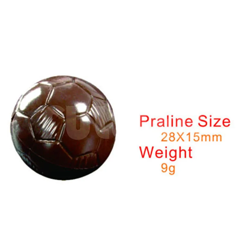 DIY 3D Football shape chocolate mold Food grade  polycarbonate chocolate mould baking candy pastry tools for cakes