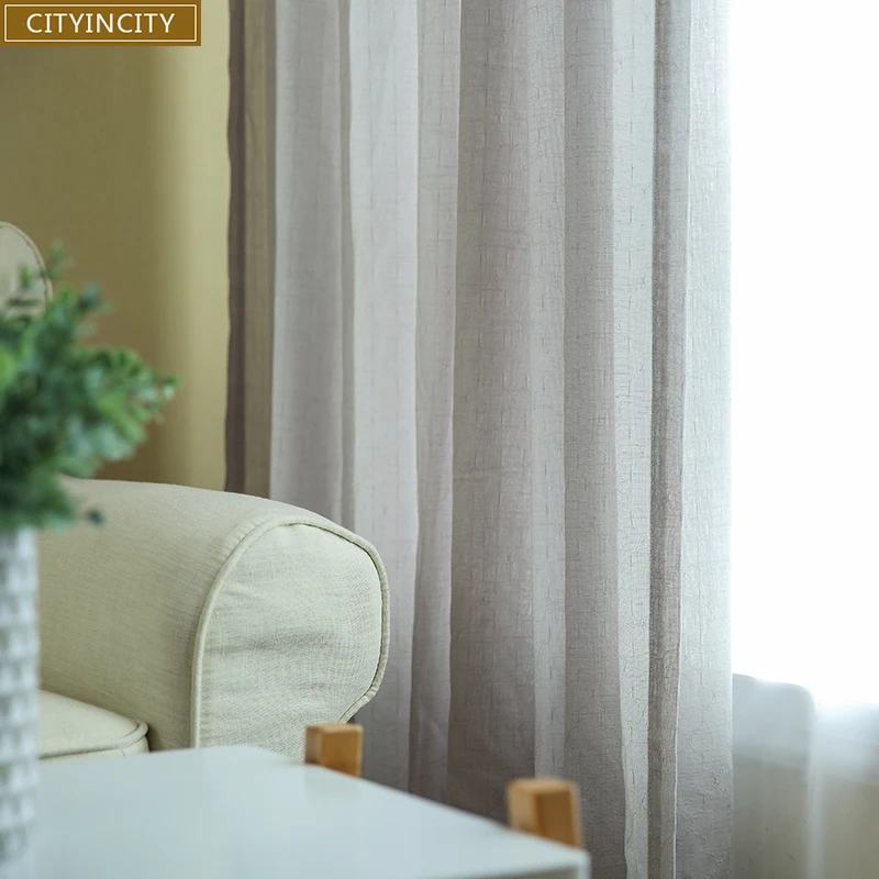 CITYINCITY ivory modern curtains for living room streamline Jacquard kitchen curtain For bedroom Window ready made Curtain