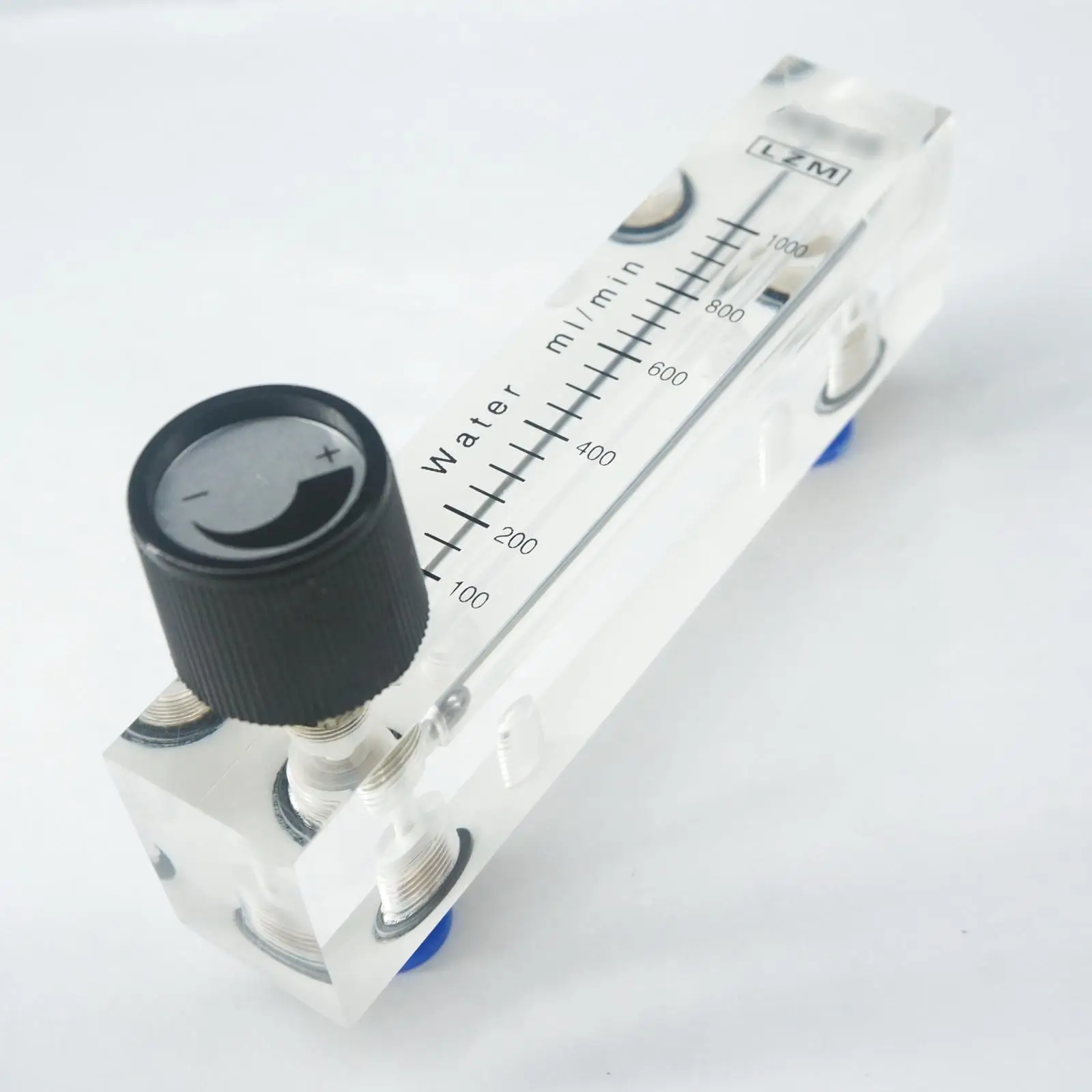 100-1000mL/min LZM-6T Acrylic Panel Water Liquid Flowmeter Rotameter With Control Valve Push In Fit 6mm Tube