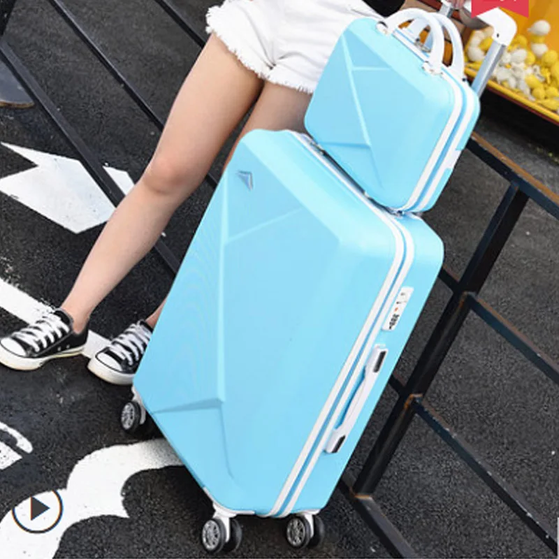 Korean version match girl Lovely Cosmetic bag 20/22/24/26/28 inches students trolley case Travel suitcase woman Rolling luggage