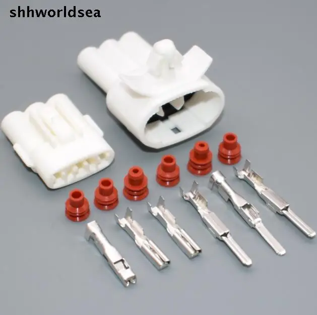 

shhworldsea 5/30/100sets 2.0mm auto wiring male female plug waterproof electric cable connector 6187-3281 6180-3451