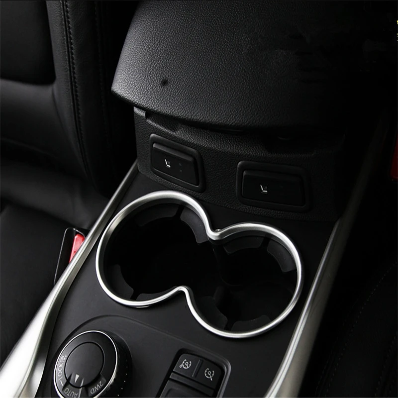 car styling sticker for Renault Kadjar accessories 2017 2016 cup frame abs chrome gear shift level platform water  holder