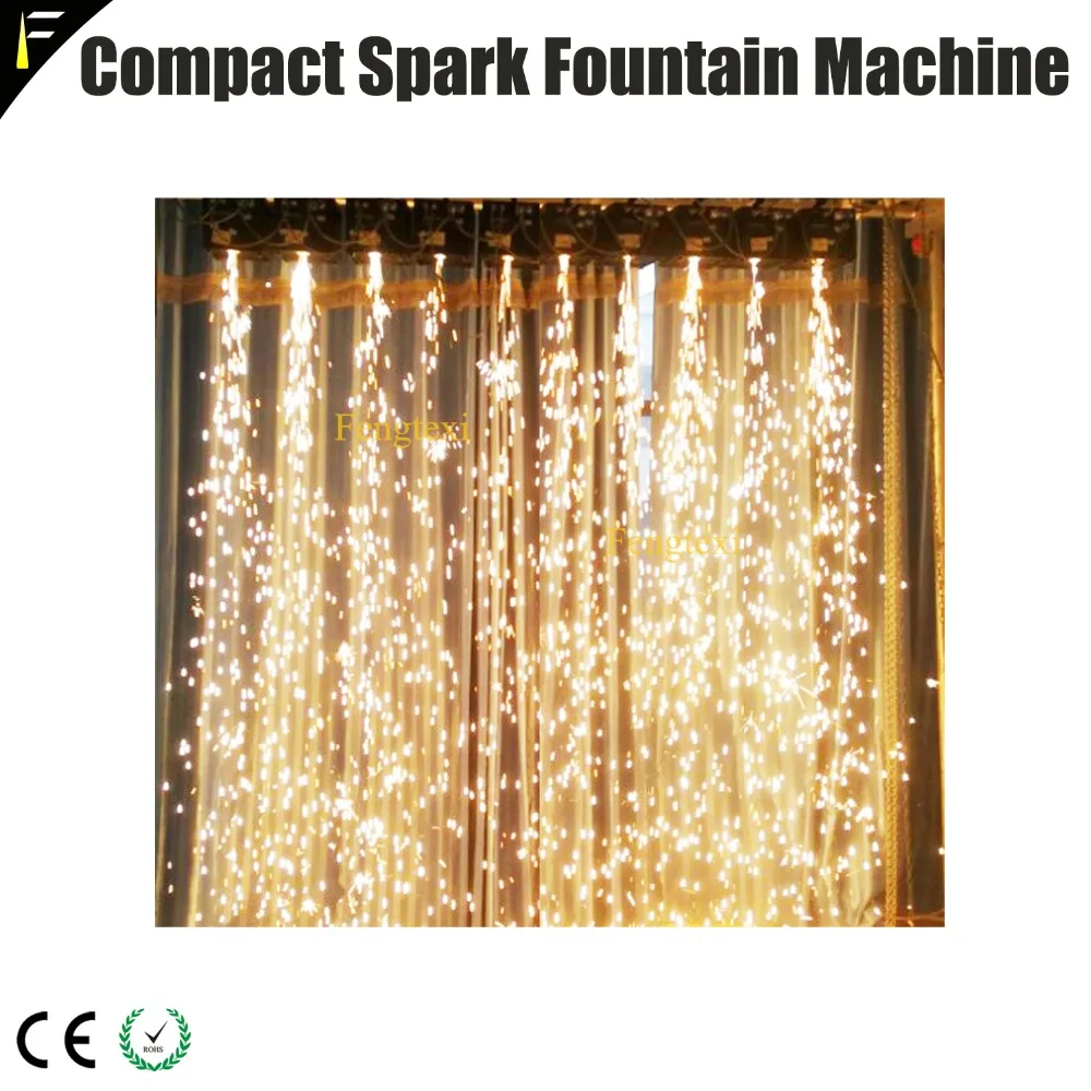 Touchable Spark Fountain Machine 2channels Sparkle Spark Waterfall DMX512 Machine with Remote Sparkular Spaying 1~5m