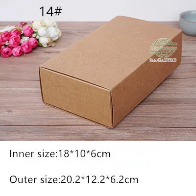 18*10*6cm Kraft Paper Drawer Box Blank Candy Paper Box Handmade Soap Gift Box 200pcs/lot Free shipping