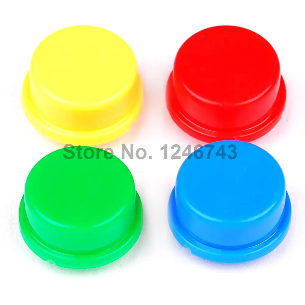 20PCS/lot Circular Button Cap B3F Cap 12*12*7.3 Switch Button Cover Color Random