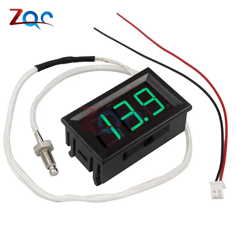 XH-B310 Digital Tube LED Display Thermometer 12V Temperature Meter K-type M6 Thermocouple Tester -30-800℃ Thermistor Senor Probe