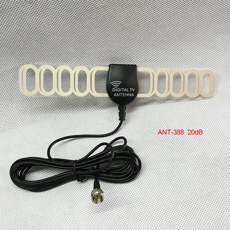 Digital VHF-H/UHF TV Active Antenna Built-in 20dB RF AMP. Car DVB-T Antenna DVB-T2 Antenna 20dB Gain Digital TV Antenna F Plug