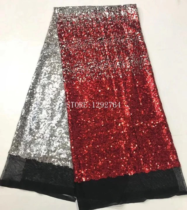

Free shipping ! Latest african lace fabric high quality french tulle lace fabric new arrival sequins lace fabric TS6179