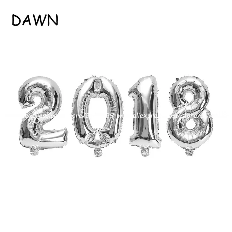 16 인치 금색과 은색 숫자 호일 풍선 생일 웨딩 파티 장식 축하 용품, 숫자 숫자 풍선 장난감