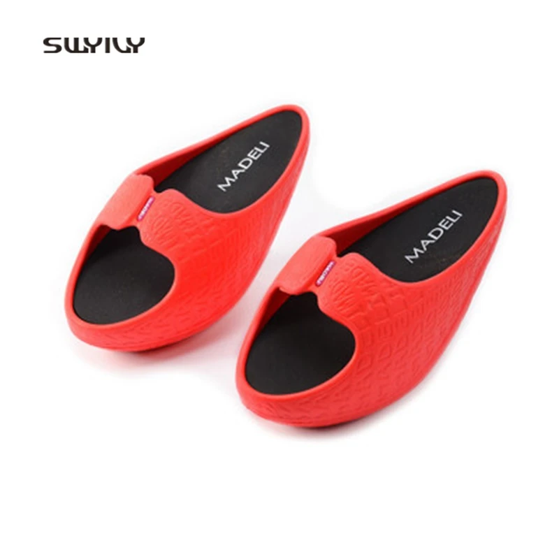 

SWYIVY Women Toning Shoes Message Sports Lose Weight Slippers 2018 New Fitness Negative Heel Stovepipe Swing Shoe For Female