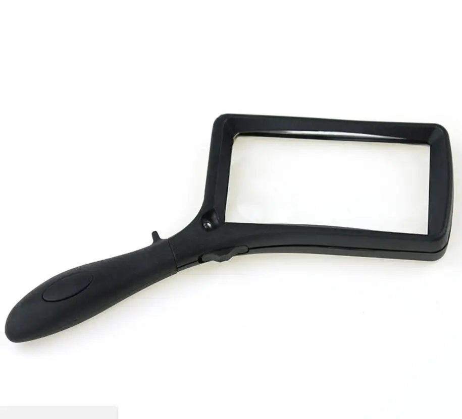 Lente d'ingrandimento da lettura portatile educativa con lente 2 volte 100x50mm Lente d'ingrandimento regalo giocattolo per osservazione degli insetti per bambino anziano