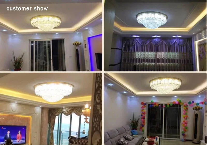 Luxury Modern Crystal Ceiling Lights Living Room Ceiling Lamp Gold Crystal Home Lighting Fixture Plafonnier led Moderne