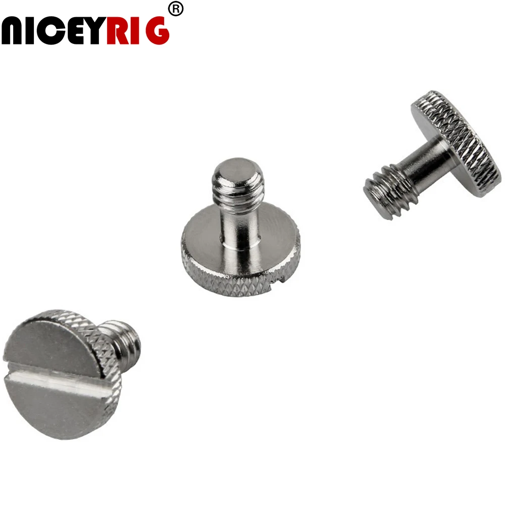 

NICEYRIG 1/4" Screw Rig 1/4 DSLR Camera Rig Screw 1/4 inch 14 Photo Studio Accessories DSLR Rig Aluminum Alloy (3 Pieces a Pack)