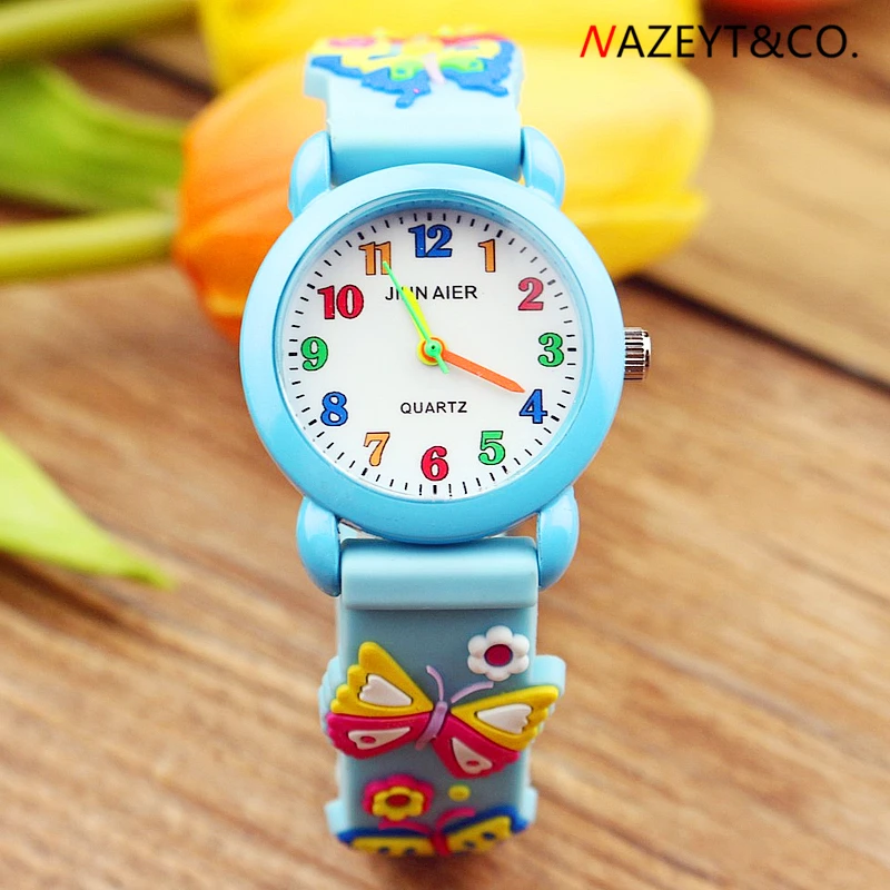 promotion little boys girls lovely colorful no.simple design quartz watch children 3D jelly wristwatch kids soft silicone clock