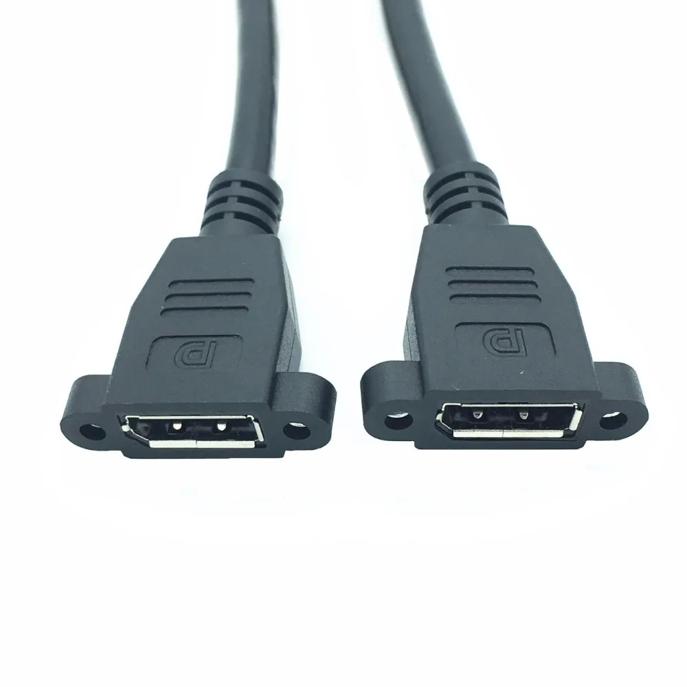 DP DisplayPort Женский к женскому удлинителю порт дисплея Женский Удлинительный кабель с винт крепления панели 30 см 2K * 4K @ 60Hz