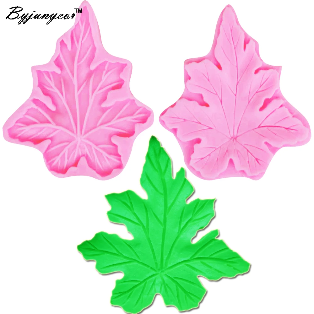 F1122 Maple Leaf Flower Veiners Silicone Molds Fondant Sugarcraft Gumpaste Resin Clay Water Paper Cake Decorating Tools