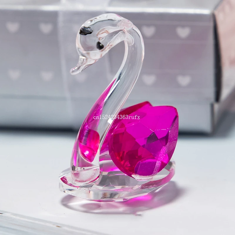 50pcs Crystal Swan Wedding Favor Wedding Anniversary Gifts Party Supplies Centerpieces Guest Souvenirs Free Shipping