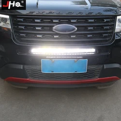 JHO Offroad Driving Car Accessories Front Grille LED Strobe Light Bar For Ford Explorer 2011-2019 2017 2016 2015 2014 2013 2018